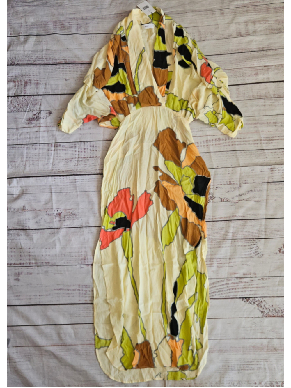 S/W/F Plunge Dress Picture Perfect Boutique Dress Drape Womens Medium NWT